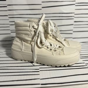 White high top sneakers